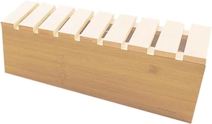 Wooden Cable Organizer Box with Phone Holder for Office and Home Desk Beige Countertop Cord Storage Wooden Cable Organizer Box with Phone Holder for Office and Home Desk Beige Countertop Cord Storage
