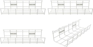 Under Desk Cable Management- 4 Pack Cord Organizer. Metal Wire Cable Management Tray for Office, Studio and Home. Super Sturdy Under Table Cable Managements - White Cable Organizer Under Desk Cable Management- 4 Pack Cord Organizer. Metal Wire Cable Management Tray for Office, Studio and Home. Super Sturdy Under Table Cable Managements - White Cable Organizer