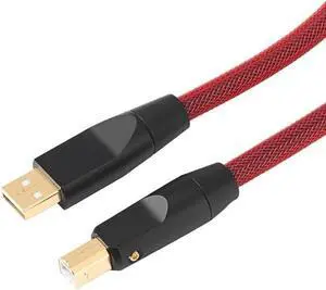 6N Pure Silver HiFi Digital Audio for Computer Sound Card USB Cable(Type C-B,0.75m) 6N Pure Silver HiFi Digital Audio for Computer Sound Card USB Cable(Type C-B,0.75m)