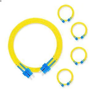 5Pcs 3 Meter Fiber Optic Patch Cord SC UPC to SC UPC, Duplex Single Mode Fiber Cable Jumper OS2 G652D 9/125m, 1310nm/1550nm LSZH 3.0mm 5Pcs 3 Meter Fiber Optic Patch Cord SC UPC to SC UPC, Duplex Single Mode Fiber Cable Jumper OS2 G652D 9/125m, 1310nm/1550nm LSZH 3.0mm