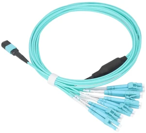 Fiber Jumper Cable 12 Core 10 Gigabit Multimode Cluster Optical Fiber Patch Cord MPO LC High Speed Transmission Plug Resistant Fiber Jumper Cable 12 Core 10 Gigabit Multimode Cluster Optical Fiber Patch Cord MPO LC High Speed Transmission Plug Resistant