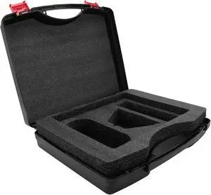 Water Proof Hard Case for Mini Dish Kit, Travel Carrying Case with Precision Cut Foam for Kickstand, Pipe Adapter, Power Supply Cables Accessories for Camping Car RV Water Proof Hard Case for Mini Dish Kit, Travel Carrying Case with Precision Cut Foam for Kickstand, Pipe Adapter, Power Supply Cables Accessories for Camping Car RV