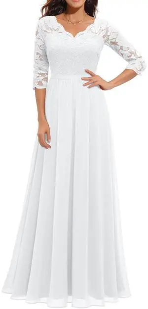 6-color 5-size new European and American best-selling lace-trimmed long-sleeve waist-cinching elegant dress 6-color 5-size new European and American best-selling lace-trimmed long-sleeve waist-cinching elegant dress