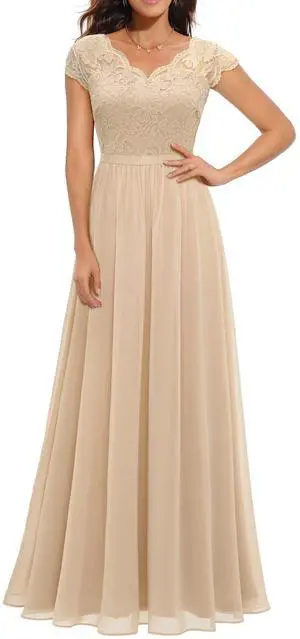 6-color 5-size new European and American best-selling lace-trimmed long-sleeve waist-cinching elegant dress 6-color 5-size new European and American best-selling lace-trimmed long-sleeve waist-cinching elegant dress
