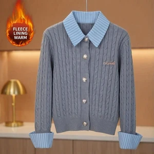 New girls' knitted sweater cardigan coat fall outfit New girls' knitted sweater cardigan coat fall outfit