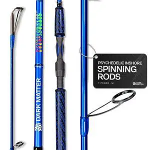 Psychedelic Inshore Spinning Rods - Medium Spinning Rod Saltwater, Fast Action 7 Foot Fishing Rod Saltwater, Deep Sea Fishing Rods Baitcaster with Fuji K Series Alconite Guides Psychedelic Inshore Spinning Rods - Medium Spinning Rod Saltwater, Fast Action 7 Foot Fishing Rod Saltwater, Deep Sea Fishing Rods Baitcaster with Fuji K Series Alconite Guides