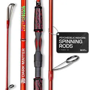 Psychedelic Inshore Spinning Rods - Medium Spinning Rod Saltwater, Fast Action 7 Foot Fishing Rod Saltwater, Deep Sea Fishing Rods Baitcaster with Fuji K Series Alconite Guides Psychedelic Inshore Spinning Rods - Medium Spinning Rod Saltwater, Fast Action 7 Foot Fishing Rod Saltwater, Deep Sea Fishing Rods Baitcaster with Fuji K Series Alconite Guides
