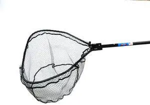 Knotless Flat Bottom Rubber Coated Net with Telescopic Octagon Handle Knotless Flat Bottom Rubber Coated Net with Telescopic Octagon Handle