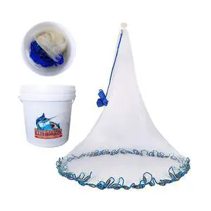 Premium Saltwater Cast Net - Heavy Duty Fishing Net with Sinkers - Durable & Long-Lasting Premium Saltwater Cast Net - Heavy Duty Fishing Net with Sinkers - Durable & Long-Lasting