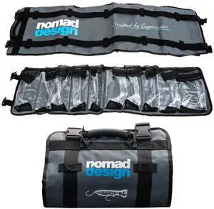 Lure Roll - Large Size with 10 Pockets Respectively, Portable Waterproof Tarpaulin Fish Lure Bag - Heavy Duty PVC Window, Mesh Cleaning & Drying Tabs Lure Roll - Large Size with 10 Pockets Respectively, Portable Waterproof Tarpaulin Fish Lure Bag - Heavy Duty PVC Window, Mesh Cleaning & Drying Tabs