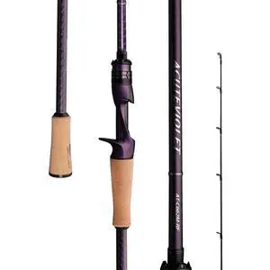 PURELURE ACUTEVIOLET Bass Fishing Rod Spinning Baitcasting Rod 6'6''-7'2'' | TORAY 36T Carbon Fiber, Jerkbait Rod 2 Piece, Regular Fast Action, Titanium Frame Guide with Torzite Ring, Carbon Reel Seat PURELURE ACUTEVIOLET Bass Fishing Rod Spinning Baitcasting Rod 6'6''-7'2'' | TORAY 36T Carbon Fiber, Jerkbait Rod 2 Piece, Regular Fast Action, Titanium Frame Guide with Torzite Ring, Carbon Reel Seat