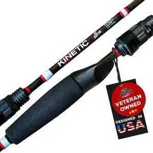 Kinetic Rod - 30-Ton Carbon, Enhanced Sensitivity for Precision Strikes, Coated Stainless Guides, Ideal for Freshwater and Inshore Species - Split Grip for Comfort Kinetic Rod - 30-Ton Carbon, Enhanced Sensitivity for Precision Strikes, Coated Stainless Guides, Ideal for Freshwater and Inshore Species - Split Grip for Comfort