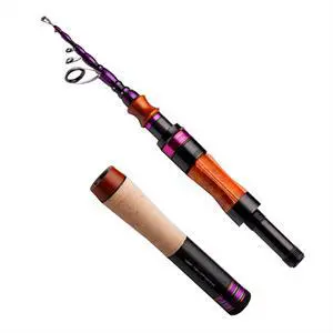 PURELURE Telescopic Fishing Rod Spinning & Casting Travel Rod Ultralight 5' | Fuji Alconite Ring, Detachable Handle Closed Length 9.8in, Spare Carbon Solid Tip, Solid Wood Reel Seat, Cork Handle PURELURE Telescopic Fishing Rod Spinning & Casting Travel Rod Ultralight 5' | Fuji Alconite Ring, Detachable Handle Closed Length 9.8in, Spare Carbon Solid Tip, Solid Wood Reel Seat, Cork Handle