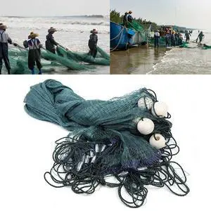 10FT x 65FT Green Fishing Gill Nets Beach Seine Drag Nets Hand Made Fishing Equipment Trammel Net with PVC Foam Float Bobbers and Lead Sinkers 10FT x 65FT Green Fishing Gill Nets Beach Seine Drag Nets Hand Made Fishing Equipment Trammel Net with PVC Foam Float Bobbers and Lead Sinkers