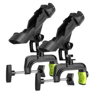 Fishing Rod Holders for Boat, Upgraded Fishing Pole Holders with Enlarge Clamp for Most Rod, Adjustable Fishing Rod Rack Fit Round/Square Tubes Fishing Rod Holders for Boat, Upgraded Fishing Pole Holders with Enlarge Clamp for Most Rod, Adjustable Fishing Rod Rack Fit Round/Square Tubes
