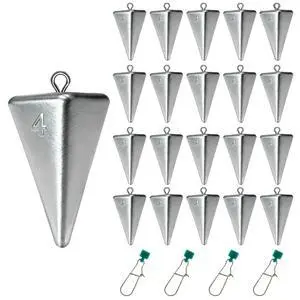 Pyramid Sinkers Fishing Weights Assortment 1oz-4oz, Surf Casting Sinkers for Saltwater Beach Fishing, Triangle Lead Weights Anti Roll Strong Hold Pyramid Sinkers Fishing Weights Assortment 1oz-4oz, Surf Casting Sinkers for Saltwater Beach Fishing, Triangle Lead Weights Anti Roll Strong Hold
