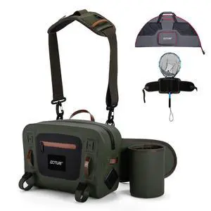Waterproof Fishing Waist Pack,IPX8 840D TPU Large Tackle Bags with Rod Holder,Airtight Zipper,Detachable Water Bottle Holder, 10L Fly Fishing Bag with Adjustable Strap, Wader Bag Included Waterproof Fishing Waist Pack,IPX8 840D TPU Large Tackle Bags with Rod Holder,Airtight Zipper,Detachable Water Bottle Holder, 10L Fly Fishing Bag with Adjustable Strap, Wader Bag Included