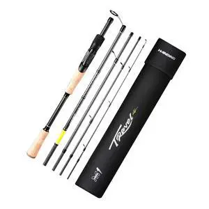 M1 Travel Fishing Rod 5/6-Piece Travel Spinning & Casting Rod | Travel Bass Fishing Rod Medium/Medium Heavy Power for Largemouth Smallmouth Spotted Bass Walleye Perch and Other Freshwater M1 Travel Fishing Rod 5/6-Piece Travel Spinning & Casting Rod | Travel Bass Fishing Rod Medium/Medium Heavy Power for Largemouth Smallmouth Spotted Bass Walleye Perch and Other Freshwater