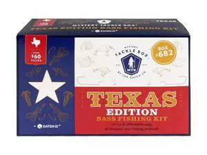 Mystery Tackle Box Texas Bass Elite Fishing Kit 7-9 Freshwater Baits for Largemouth, Smallmouth & More Includes Exclusive Texas Decal Mystery Tackle Box Texas Bass Elite Fishing Kit 7-9 Freshwater Baits for Largemouth, Smallmouth & More Includes Exclusive Texas Decal