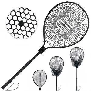 All Metal Telescoping Rubber Fishing Net with Handle Length: 59" Depth:19.7" Hoop: 26"x18" Large Silicone Fish Landing Net Pier/Kayak/Fishpond/Saltwater/Salmon Extendable Fishing Gear All Metal Telescoping Rubber Fishing Net with Handle Length: 59" Depth:19.7" Hoop: 26"x18" Large Silicone Fish Landing Net Pier/Kayak/Fishpond/Saltwater/Salmon Extendable Fishing Gear