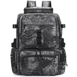 Fishing Tackle Backpack, 45L Storage Waterproof Travel Bag Store Fishing Gear with Insulated Top Pocket Fishing Tackle Backpack, 45L Storage Waterproof Travel Bag Store Fishing Gear with Insulated Top Pocket