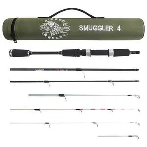 Rigged and Ready Smuggler Series Travel Fishing Rods. Super Compact, 1 Spinning Rod and Reel Combo, 4 Spin, 1 Casting Rod + Cases. 2, 3 or 4 Tips. Spin and General Freshwater - Saltwater Fishing Rigged and Ready Smuggler Series Travel Fishing Rods. Super Compact, 1 Spinning Rod and Reel Combo, 4 Spin, 1 Casting Rod + Cases. 2, 3 or 4 Tips. Spin and General Freshwater - Saltwater Fishing