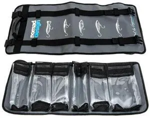 Lure Roll - Medium Size with 6 Pockets Respectively, Portable Waterproof Tarpaulin Fish Lure Bag - Heavy Duty PVC Window, Mesh Cleaning & Drying Tabs Lure Roll - Medium Size with 6 Pockets Respectively, Portable Waterproof Tarpaulin Fish Lure Bag - Heavy Duty PVC Window, Mesh Cleaning & Drying Tabs