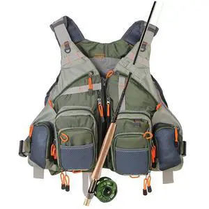Fly Fishing Vest Pack Adjustable for Men and WomenArmy Green | Breathable Mesh, Multiple pockets, Adjustable Size, Lightweight, Backpack for Outdoor Trout Bass Fishing Fly Fishing Vest Pack Adjustable for Men and WomenArmy Green | Breathable Mesh, Multiple pockets, Adjustable Size, Lightweight, Backpack for Outdoor Trout Bass Fishing