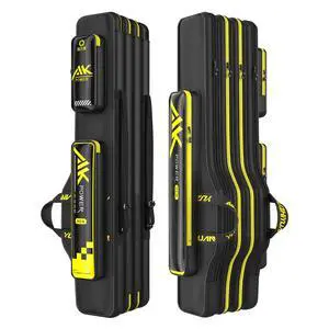 Fishing Rod Case & Bag Triple-Layer - 1680D Oxford, Wire-Reinforced Anti-Deforming, Foldable Portable, Quick-Access Compartments, Fishing Gift for Men Anglers Fishing Rod Case & Bag Triple-Layer - 1680D Oxford, Wire-Reinforced Anti-Deforming, Foldable Portable, Quick-Access Compartments, Fishing Gift for Men Anglers
