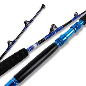 2-Piece Saltwater Offshore Heavy Bent/Straight Butt Trolling Rod Fishing Roller Rod Conventional Boat Deep Sea Fishing Pole (5'1"/5'6"/6'/6'6",30-50lb/50-80lb/80-120lb) 2-Piece Saltwater Offshore Heavy Bent/Straight Butt Trolling Rod Fishing Roller Rod Conventional Boat Deep Sea Fishing Pole (5'1"/5'6"/6'/6'6",30-50lb/50-80lb/80-120lb)