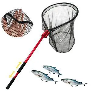 High Strength Heavy Duty Extra Large Aluminum Landing Net - Telescoping Handle (67-85inch), 27in Net Opening for Saltwater Fishing, Boat, Pier, River Angling High Strength Heavy Duty Extra Large Aluminum Landing Net - Telescoping Handle (67-85inch), 27in Net Opening for Saltwater Fishing, Boat, Pier, River Angling