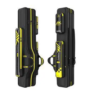 Fishing Rod Case & Bag Triple-Layer - 1680D Oxford, Wire-Reinforced Anti-Deforming, Foldable Portable, Quick-Access Compartments, Fishing Gift for Men Anglers Fishing Rod Case & Bag Triple-Layer - 1680D Oxford, Wire-Reinforced Anti-Deforming, Foldable Portable, Quick-Access Compartments, Fishing Gift for Men Anglers