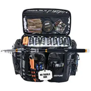 Large Tackle Bag,Store Up to 8PCS 3700 Plus 4PCS 3600 Tackle Trays(Not Included),Water Resistant Saltwater Gear Storage Big Fishing Bag with EVA Bottom,Gifts for Men(21.65"x11.8"x15.16")-Camo Large Tackle Bag,Store Up to 8PCS 3700 Plus 4PCS 3600 Tackle Trays(Not Included),Water Resistant Saltwater Gear Storage Big Fishing Bag with EVA Bottom,Gifts for Men(21.65"x11.8"x15.16")-Camo