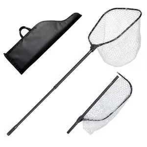 Fishing Net, Landing Nets with Telescopic Handle Lightweight and Stronger Fish Gear, Durable and Fish-Friendly, for Kayak, Boat, Bank, Pond Fishing Net, Landing Nets with Telescopic Handle Lightweight and Stronger Fish Gear, Durable and Fish-Friendly, for Kayak, Boat, Bank, Pond