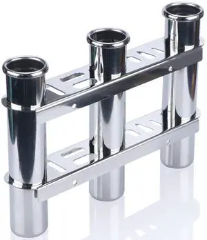 Fishing Rod Holder for Boat, Vertical Wall Mounted Fishing Rod Rack, Stainless Steel Rod Holder for Marine Boat,Fishing Boat, Truck (3 Tubes Upgrade) Fishing Rod Holder for Boat, Vertical Wall Mounted Fishing Rod Rack, Stainless Steel Rod Holder for Marine Boat,Fishing Boat, Truck (3 Tubes Upgrade)
