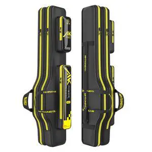 Fishing Rod Case & Bag Triple-Layer - 1680D Oxford, Wire-Reinforced Anti-Deforming, Foldable Portable, Quick-Access Compartments, Fishing Gift for Men Anglers Fishing Rod Case & Bag Triple-Layer - 1680D Oxford, Wire-Reinforced Anti-Deforming, Foldable Portable, Quick-Access Compartments, Fishing Gift for Men Anglers