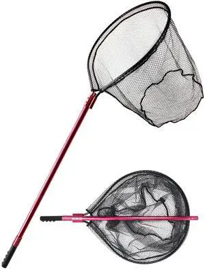 Extra Large Fishing Landing Net - 72"-94" Heavy Duty Telescopic Aluminum Handle, Snag-Free Rubber Mesh for Saltwater Boat, Net Hoop 28x24in, 30in Deep Extra Large Fishing Landing Net - 72"-94" Heavy Duty Telescopic Aluminum Handle, Snag-Free Rubber Mesh for Saltwater Boat, Net Hoop 28x24in, 30in Deep