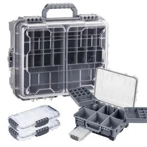 Waterproof Tackle Box, Portable Fishing & Tackle Storage Box with Two 3500 Stowaway Boxes and Removable Dividers, Tackle Box, Thicker Floating Airtight Stowaway,Pink/Green/Blue/Grey Waterproof Tackle Box, Portable Fishing & Tackle Storage Box with Two 3500 Stowaway Boxes and Removable Dividers, Tackle Box, Thicker Floating Airtight Stowaway,Pink/Green/Blue/Grey
