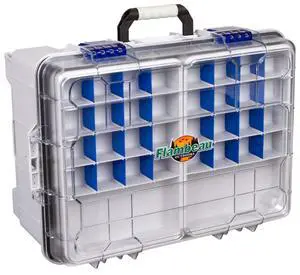 Outdoors 4000WPBC Tackle Box - HD Waterproof Tackle Satchel System, 2 Removable Waterproof Tuff Tainers, Floating Satchel, Fishing Tackle & Gear Storage, Zerust Anti-Rust Dividers, Gray/Clear Outdoors 4000WPBC Tackle Box - HD Waterproof Tackle Satchel System, 2 Removable Waterproof Tuff Tainers, Floating Satchel, Fishing Tackle & Gear Storage, Zerust Anti-Rust Dividers, Gray/Clear