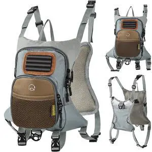 Fly Fishing Chest Pack,Waterproof Tackle Bag with Zip-Down Workstation,Fly Box Storage,Net Holder,Adjustable Straps for Wading and Stream Fishing Fly Fishing Chest Pack,Waterproof Tackle Bag with Zip-Down Workstation,Fly Box Storage,Net Holder,Adjustable Straps for Wading and Stream Fishing