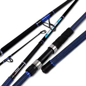 Surf Fishing Rod Carbon Surf Spinning Rod Portable Travel Saltwater Beach Blue Surf Rod with SuperPolymer Handle 8'6"/9'/10'/12'/15' Surf Fishing Rod Carbon Surf Spinning Rod Portable Travel Saltwater Beach Blue Surf Rod with SuperPolymer Handle 8'6"/9'/10'/12'/15'
