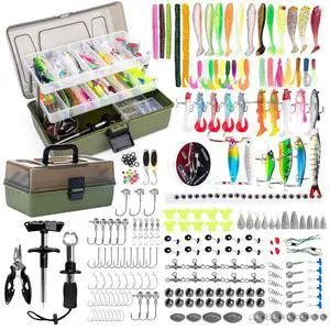 3 Layers Fishing Tackle Box with Tackle Included, 475 Pcs Fishing Lures Kit,Include Crankbaits Weights Hooks and other Accessories,Fishing Lure Bait Gear Kit,Gift for Men 3 Layers Fishing Tackle Box with Tackle Included, 475 Pcs Fishing Lures Kit,Include Crankbaits Weights Hooks and other Accessories,Fishing Lure Bait Gear Kit,Gift for Men
