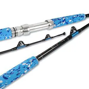 Fishing Trolling Rod 1 Piece/2 Piece Saltwater Offshore Heavy Roller Rod Big Game Conventional Boat Camo Fishing Pole (6'/6'6",30-50lb/50-80lb/80-120lb) Fishing Trolling Rod 1 Piece/2 Piece Saltwater Offshore Heavy Roller Rod Big Game Conventional Boat Camo Fishing Pole (6'/6'6",30-50lb/50-80lb/80-120lb)