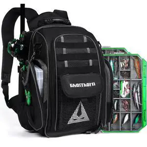 Fishing Backpack 2 * 3700 Tackle Boxes 40L Waterproof Tackle Backpack with Rod Holders Large Outdoor Storage Tackle Bag for Fishing Men Women Fishing Backpack 2 * 3700 Tackle Boxes 40L Waterproof Tackle Backpack with Rod Holders Large Outdoor Storage Tackle Bag for Fishing Men Women