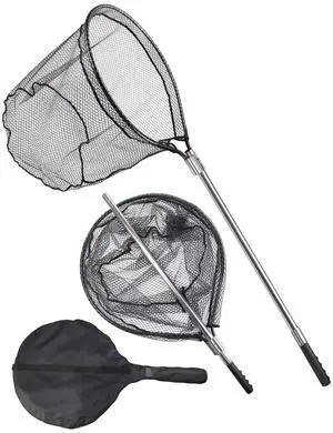 94" Telescopic Fishing Landing Net - Heavy-Duty Aluminum Handle with Non-Snag Rubber Coated Mesh, Extra Large Fishing Net for Saltwater Boat Fishing 94" Telescopic Fishing Landing Net - Heavy-Duty Aluminum Handle with Non-Snag Rubber Coated Mesh, Extra Large Fishing Net for Saltwater Boat Fishing