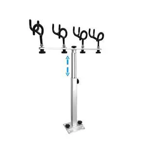 Fishing Rod Holder for Boat,Marine Fishing Pole Rack with The Function of Holding Four Fishing rods and 360 Degree Rotation & Adjustable Height,Includes mounting Plate Fishing Rod Holder for Boat,Marine Fishing Pole Rack with The Function of Holding Four Fishing rods and 360 Degree Rotation & Adjustable Height,Includes mounting Plate