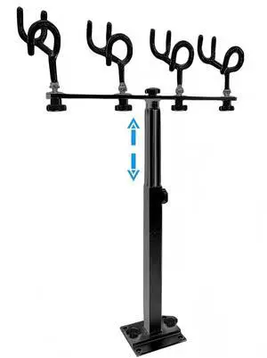 Fishing Rod Holder for Boat,Marine Fishing Pole Rack with The Function of Holding Four Fishing rods and 360 Degree Rotation & Adjustable Height,Includes mounting Plate Fishing Rod Holder for Boat,Marine Fishing Pole Rack with The Function of Holding Four Fishing rods and 360 Degree Rotation & Adjustable Height,Includes mounting Plate