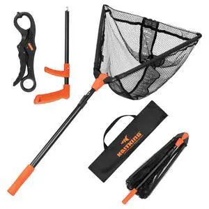 Pontus Fishing Net, Foldable & Lightweight Landing Net with Built in Length Scale, Strength Aluminum Handle, Fishing Gear and Gift for Men Pontus Fishing Net, Foldable & Lightweight Landing Net with Built in Length Scale, Strength Aluminum Handle, Fishing Gear and Gift for Men