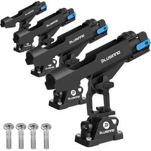 2 in 1 Fishing Rod Holders for Boat, Kayak Fishing Rod Holder, Fishing Pole Holders for Track Mount / Deck Mount, Fishing Gear with Fishing Rod Protective Strap, Fishing Accessories & Gifts 2 in 1 Fishing Rod Holders for Boat, Kayak Fishing Rod Holder, Fishing Pole Holders for Track Mount / Deck Mount, Fishing Gear with Fishing Rod Protective Strap, Fishing Accessories & Gifts