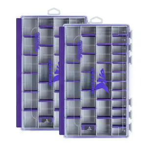 HyperSeal Waterproof Tackle Box, 3600 and 3700 Tackle Trays, Fishing Tackle Box Organizer with Removable Dividers, Lure Box and Terminal Tackle Storage,Purple HyperSeal Waterproof Tackle Box, 3600 and 3700 Tackle Trays, Fishing Tackle Box Organizer with Removable Dividers, Lure Box and Terminal Tackle Storage,Purple